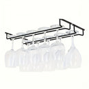 Soporte para Copas de Vino de Hierro de 2 Piezas - Estante Ahorrador de Espacio para Gabinete en Cocina y Bar