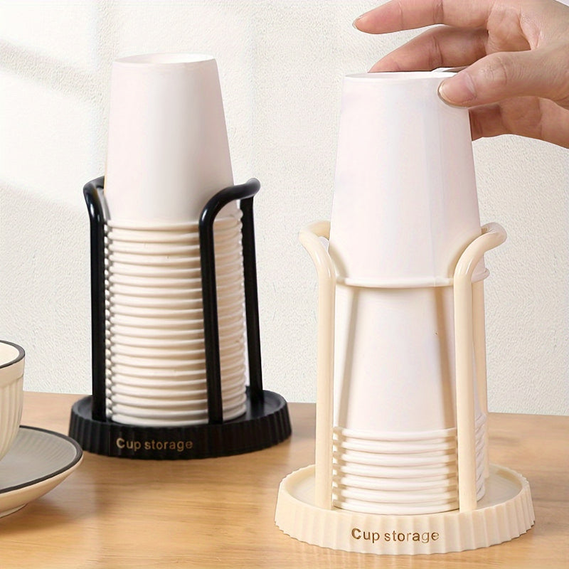 1 taza de plástico desechable - Dispensador de tazas de papel duradero para hogar, oficina, spa, bar, café