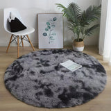 Alfombra de peluche súper suave, forma redonda, linda y atractiva, antideslizante, fácil de limpiar, lavable a máquina, ideal para sala, habitación, pasillo, sala de juegos, dormitorio, decoración de habitación, ¡imprescindible para cada hogar!