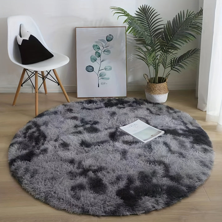 Alfombra de peluche súper suave, forma redonda, linda y atractiva, antideslizante, fácil de limpiar, lavable a máquina, ideal para sala, habitación, pasillo, sala de juegos, dormitorio, decoración de habitación, ¡imprescindible para cada hogar!