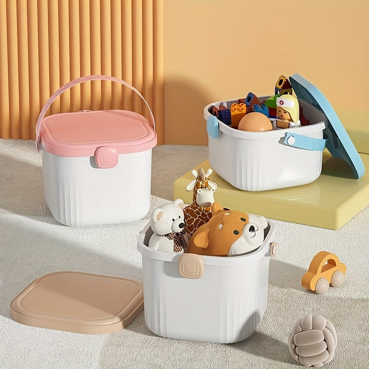 1pc Caja de Almacenamiento de Juguetes, Caja de Almacenamiento de Bloques de Construcción de Plástico para el Hogar, Cubo de Almacenamiento de Gran Tamaño, Caja de Clasificación de Ropa para Armario