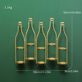 Estante para vinos de metal industrial vintage - Estante de exhibición duradero montado en la pared para decoración de bar en casa, sala de estar o comedor con diseño clásico, decoración de vinos