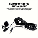 Cables Micrófono Portátil para Sax, 5M Cables Micrófono de Sax Alámbrico Portátil para Instrumento Musical de Saxofón, Violín, Guitarra para Escenario de Actuación