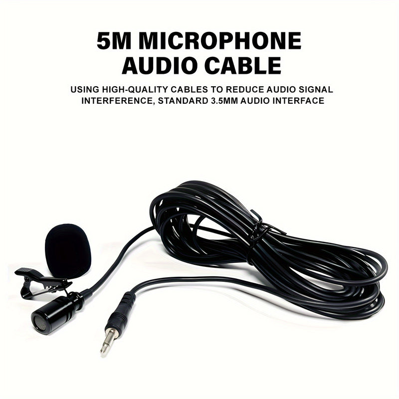 Cables Micrófono Portátil para Sax, 5M Cables Micrófono de Sax Alámbrico Portátil para Instrumento Musical de Saxofón, Violín, Guitarra para Escenario de Actuación