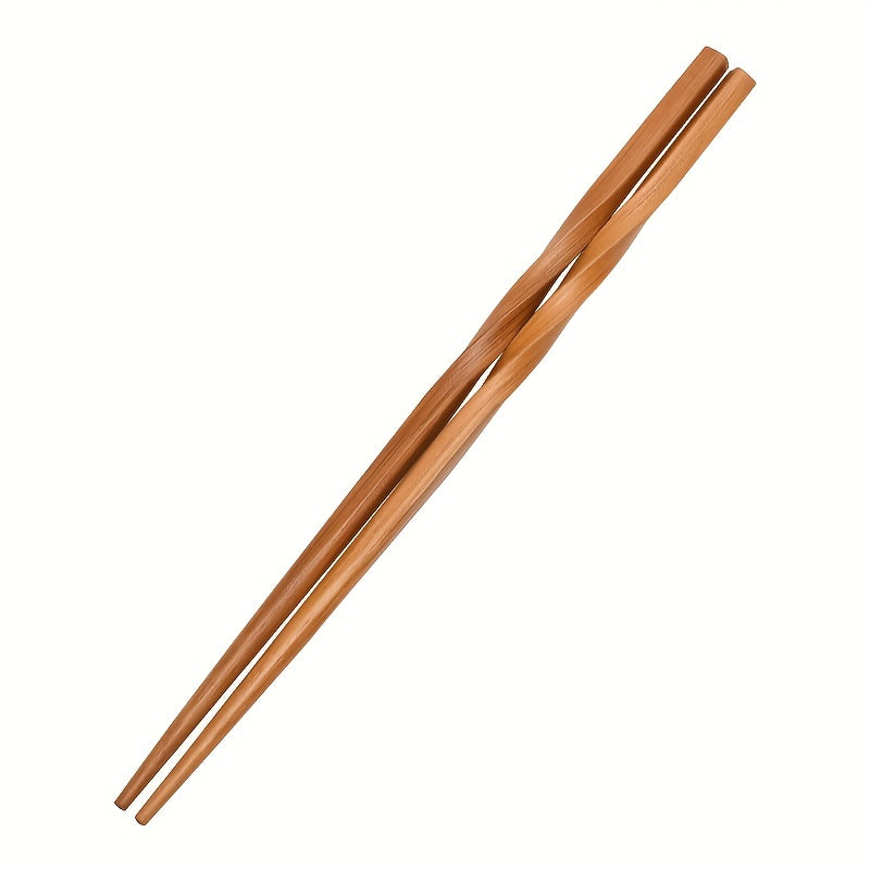 1/5 Pares De Palillos De Bambú Natural, Juego De 24cm/9.4in De Estilo Chino, Palillos Puntiagudos Carbonizados Para El Hogar, Cubiertos, Suministros De Cocina