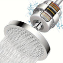 1 juego de cabezal de ducha tradicional de plástico con filtro de agua de 15 etapas, alta presión tipo lluvia, montaje en pared, elimina cloro y sustancias dañinas, forma redonda - ideal para una experiencia de baño con agua suave