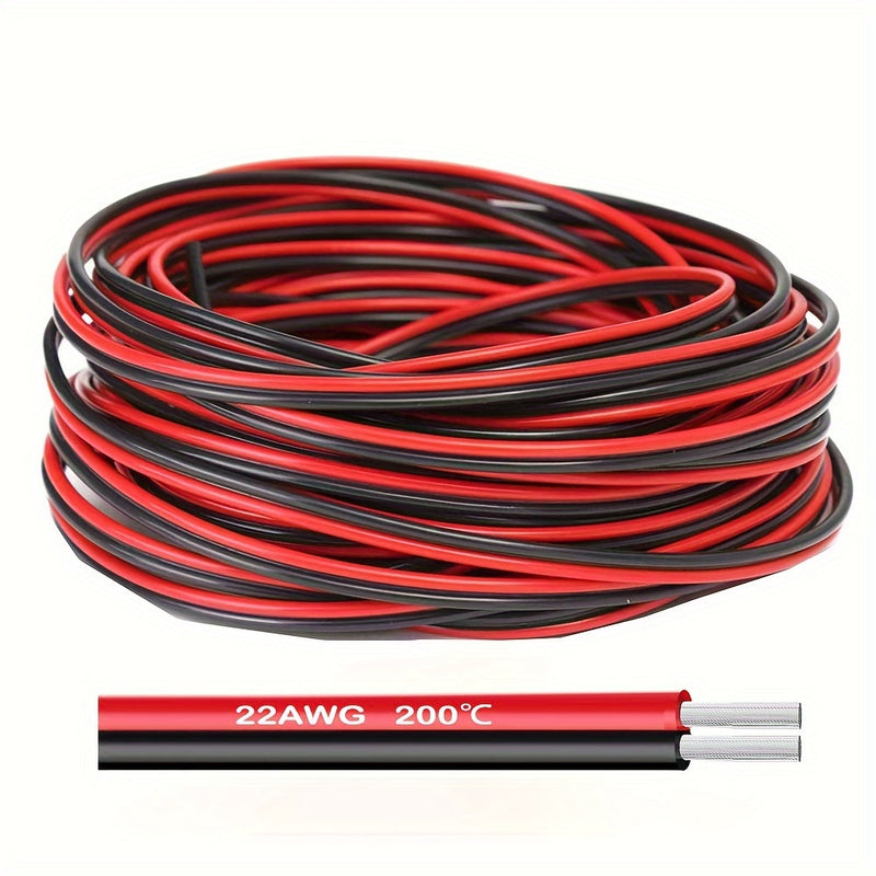 Cable de Altavoces de Silicona Premium 22AWG - Conexión de Audio de Bajo Voltaje de Alta Calidad para Sistemas de Auto o Cine en Casa - Conector Macho a Macho con Aislamiento Duradero y Diseño Flexible para Fácil Instalación