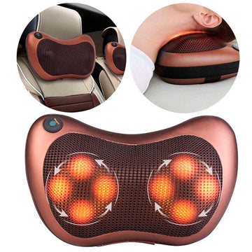 Masajeador Cojín Multifuncional Espalda + Lumbar + Cuello  Portátil 8028