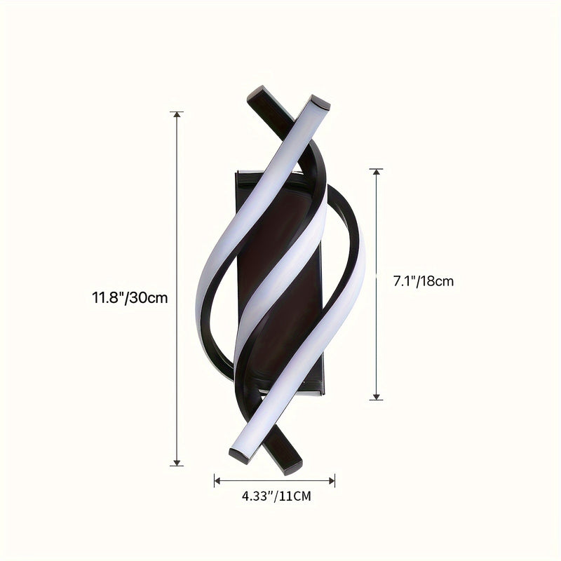1pc Moderna Lámpara de Pared LED, Fixture de Montaje Semi-Flush de Hierro Fundido con Acabado de Metal Pulido, Iluminación Interior Blanca Cálida de 3000K, Control de Interruptor, Cableado Fijo, No Desmontable, para Dormitorio y Estudio - 110-240V