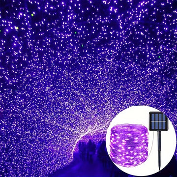 Luces de Hadas LED Solares, 32.0 metros 300LEDs Impermeables para Exteriores, Guirnalda de Luces para Jardín, Árbol de Navidad, Césped, Decoración de Casa - Alimentadas por Energía Solar con Control de Sensor de Luz