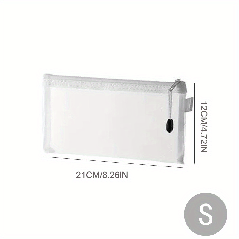 Bolsa de Malla de Plástico de Tamaño Extra Grande con Cremallera, Bolsa Resistente al Agua para Organizar Suministros Escolares y de Oficina, Bolsas para Rompecabezas y Juegos, Bolsa de Malla con Diseño Criptográfico para Suministros Escolares y Organiza