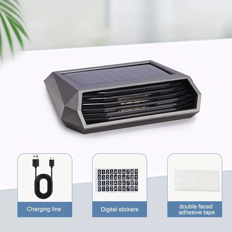 Purificador de aire para auto con energía solar y sensor de movimiento inteligente - Enciende/apaga automáticamente, no necesita energía eléctrica, panel solar de alta eficiencia y batería de litio incorporada para aire fresco en movimiento