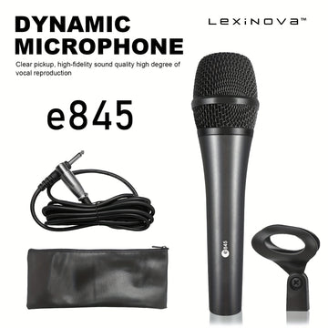 Nuevo micrófono inalámbrico E845, Micrófono profesional con conector de 6,35 mm, ideal para karaoke, transmisión en vivo, estudio de grabación de voz, sonido de alta fidelidad, diseño de metal elegante, compatibilidad plug & play