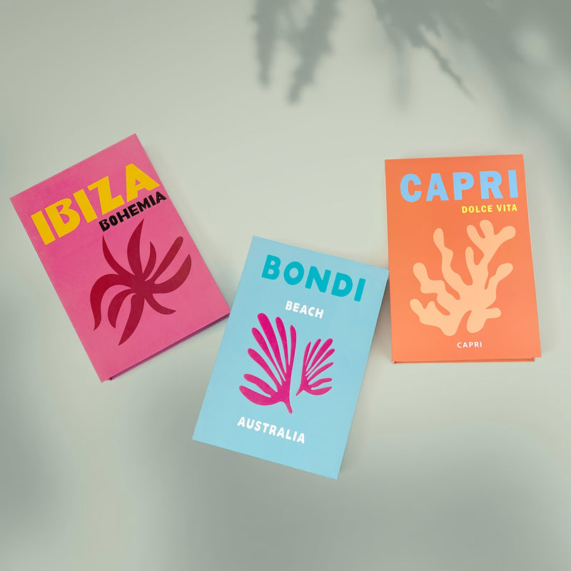 Conjunto de 3 piezas de decoración navideña para el hogar para crear una atmósfera, accesorios para fotos, decoración de mesa de bar o cafetería, caja de decoración, libro falso de color para vestir y simulación de libro
