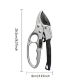 Tijeras de Podar de Jardín de Acero al Carbono de 20mm con Mango Ergonómico Antideslizante – Herramienta de Recorte Manual de Estilo Clásico para Ramas, Arbustos y Árboles Frutales – 1pc, Herramienta de Podar para Jardín | Tijeras de Recorte de Precisión