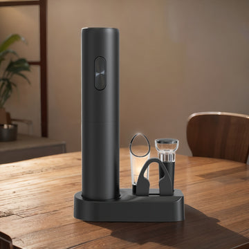 Conjunto de abridor de vino eléctrico automático con cortador de papel de aluminio - Perfecto para fiestas y amantes del vino - Regalo de accesorios de cocina