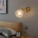 1pc Moderna Pared de Vidrio Pulido Sconce, Base de Bombilla E26 Ajustable, Control de Interruptor, Instalación Semi-Embebida, Acabado de Metal Pulido, Sombra de Vidrio, Ubicación Seca, 110V-240V, Sin Bombilla Incluida