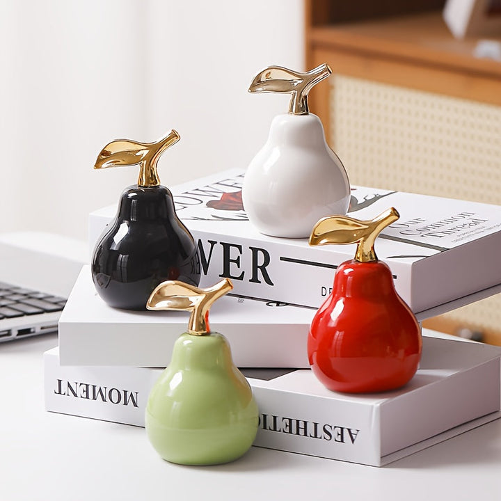 Figuras Decorativas de Cerámica al Estilo Europeo con Detalles Dorados - Multicolor para Estantes, Mesas y Salones - Sin Necesidad de Electricidad