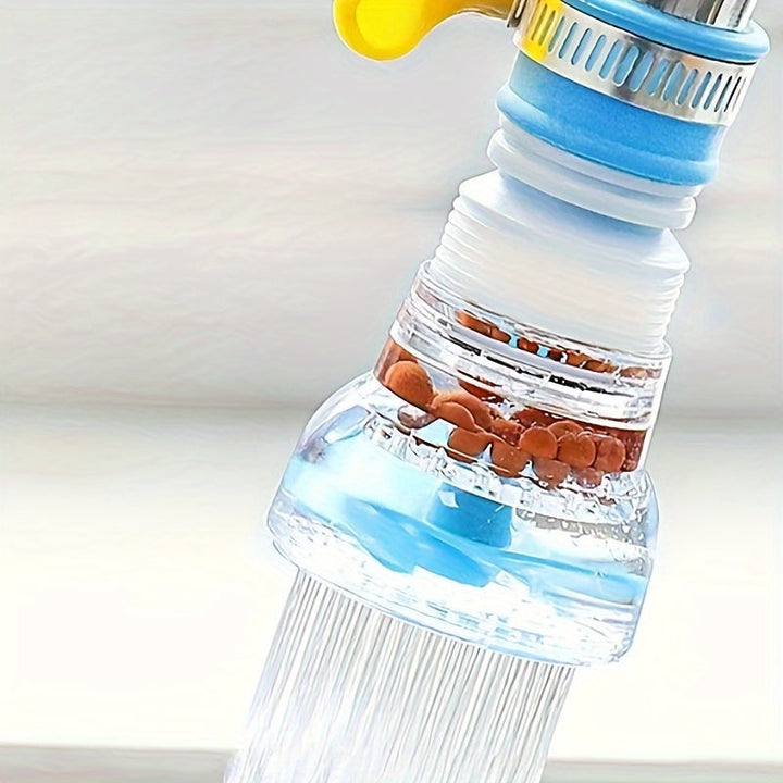 Sistema universal de filtro de agua para grifo con extensión flexible, giratorio, a prueba de salpicaduras, dispensador para grifo de cocina, material plástico, funciona sin electricidad