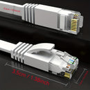Cable de Ethernet Cat6 de 1.6 pies/3.3 pies/5 pies/6.6 pies/10 pies/16 pies/33 pies/50 pies/65 pies/82 pies/100 pies, cables de internet largos de alta velocidad de diseño plano 1Gbps para 250Mhz/s UTP para consola, PS3, PS4, PS5, Switch, enrutador, móde