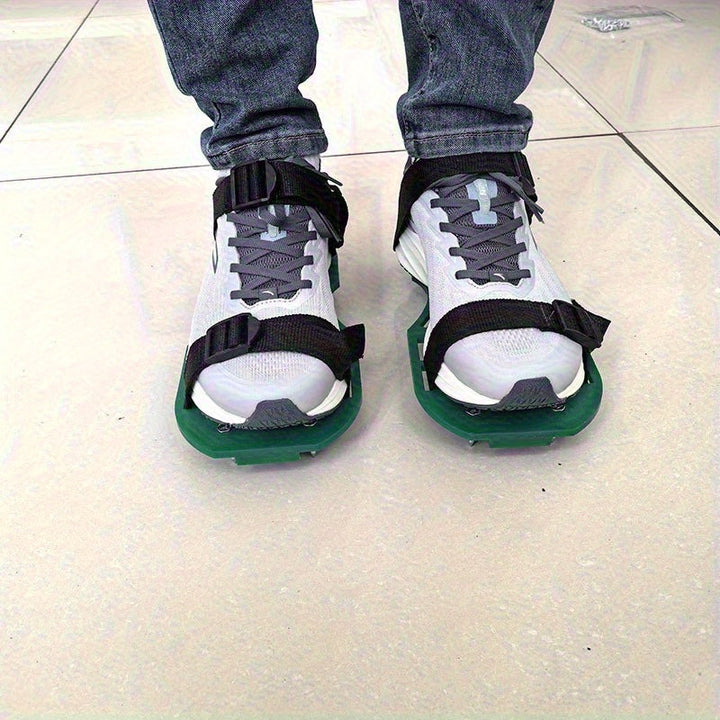 Un par de zapatos de jardín con clavos de 4.19 cm, ventiladores de césped de plástico y hierro resistentes, puntas de resina epoxi autoequilibradas para césped suelto y corte de pasto, herramientas manuales de jardinería, calzado robusto para exteriores,