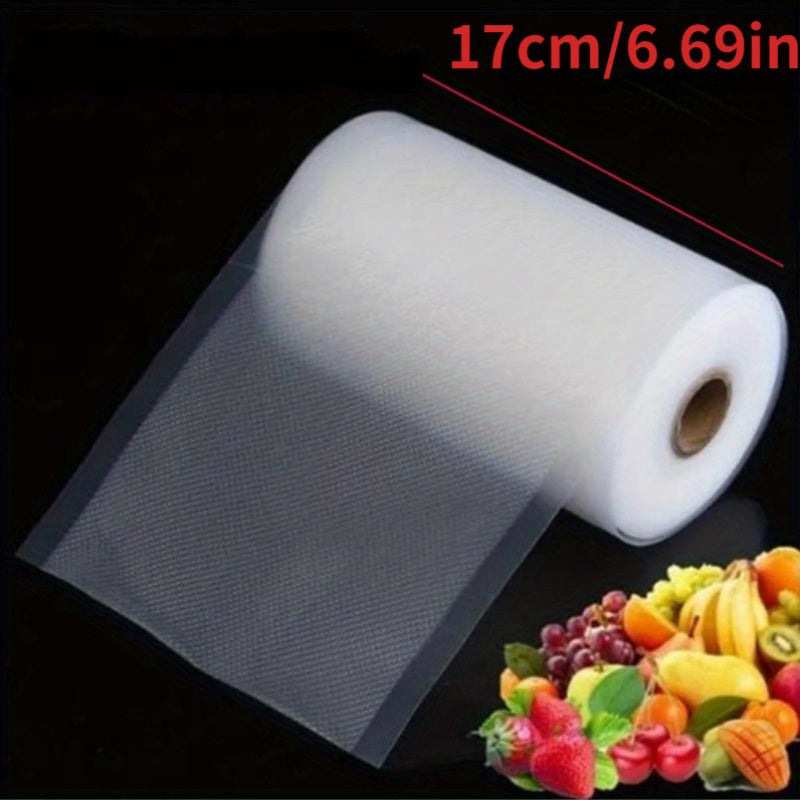 Bolsas de sellador de vacío para almacenamiento de alimentos - Mantén las comidas frescas con material PE duradero, rollos de 12/15/17/20/22/25/28cm x 500cm, diseño transparente para etiquetado fácil, bolsas de sellador de vacío para alimentos.