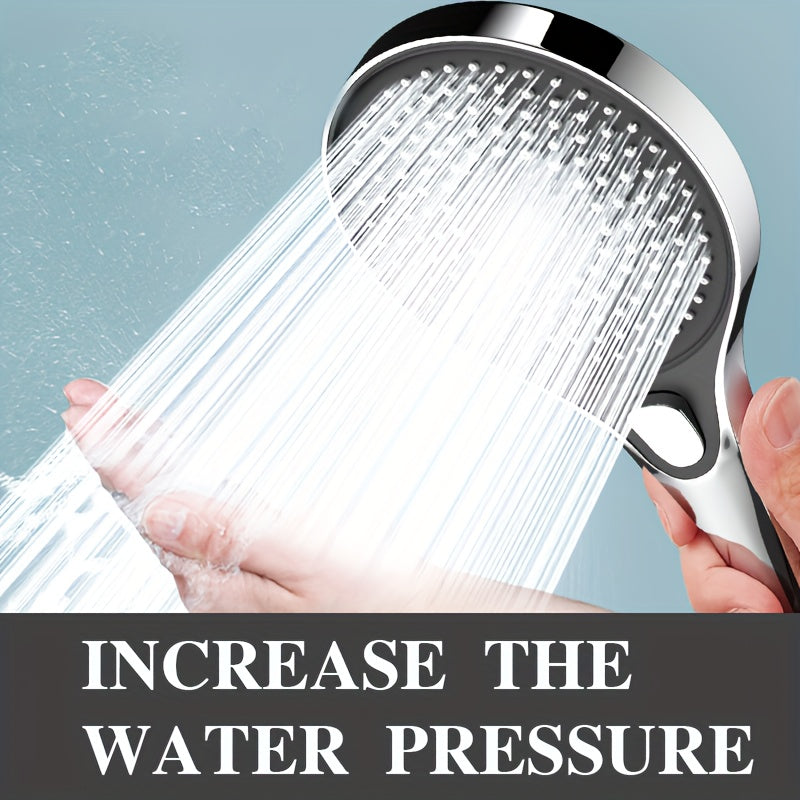 Cabezal de ducha de alta presión con panel grande electroplateado, cabezal de ducha presurizado, cabezal de ducha súper potente, cabezal de ducha tipo lluvia para baño