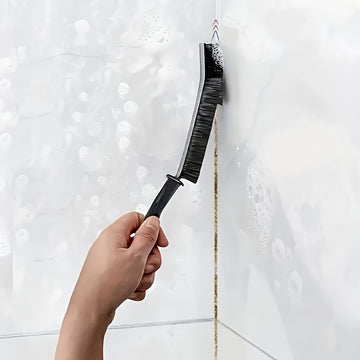 Cepillo para limpiar la ducha, cepillo de mango largo para baños, cocinas, inodoros y exteriores, con cerdas duras para una limpieza efectiva, herramienta manual no eléctrica