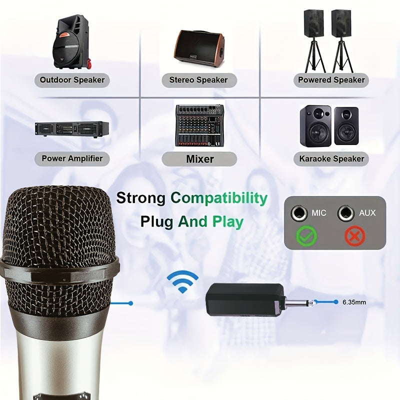 Micrófono inalámbrico Golden Drag One Two, ideal para interiores y exteriores, reuniones familiares, discursos, KTV, canto con excelente sonido