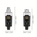Kit de transmisor y receptor inalámbrico de micrófono de 48V/0V con entrada XLR - Sistema inalámbrico 2.4G/3G/4G/5G para micrófonos dinámicos y condensadores, sistema de altavoces controlado por volumen, batería de litio recargable, sin cargador incluido