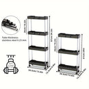Carro de almacenamiento Slim de 3/4, estantería móvil de plástico para baño, torre multifuncional para cocina, lavandería y espacios estrechos, sin necesidad de electricidad