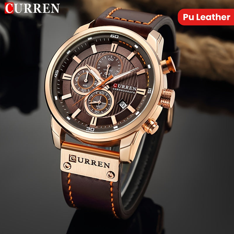 Reloj deportivo para hombre CURREN, cronógrafo multifuncional de pulsera