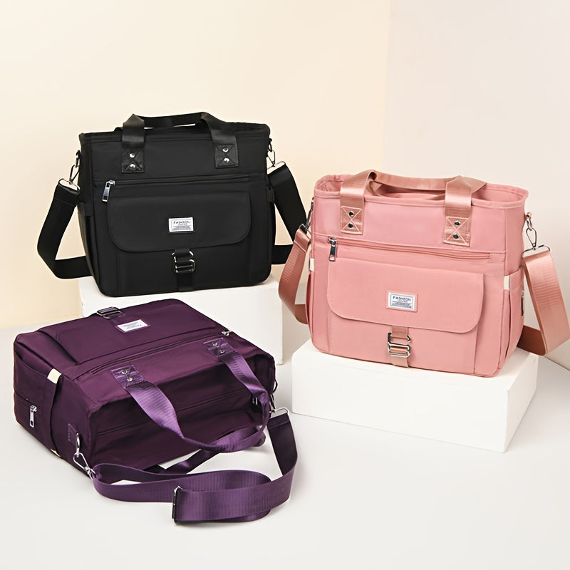 New Fashionable Large Capacity Single Shoulder Bag Multi-Functional Convenient Storage for Outings, Vacations and Travel Essential Non-Food Contact Organizer, Back to School Lunch Bag