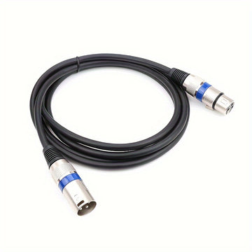 Cable de micrófono XLR macho a hembra de alta calidad I-ZCLIVE – Cable de audio balanceado de 3 pines para KTV, sistemas de sonido, preamplificadores y estaciones de radio, diseño plano duradero con conectores metálicos