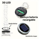 4/6pcs Luces de Hadas LED con Energía Solar, Luces de Cadena con Ganchos para Tapa de Tarro Mason - Ideales para Decoraciones Interiores y Exteriores, Navidad, Fiestas y Ambiente de Fiesta - Batería de Níquel Recargable, No Necesita Control Remoto, Luces