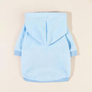 1 sudadera con capucha para mascotas, azul claro, de poliéster, abrigada y cómoda, ideal para uso en interiores o exteriores, con bolsillo delantero, para perros y gatos