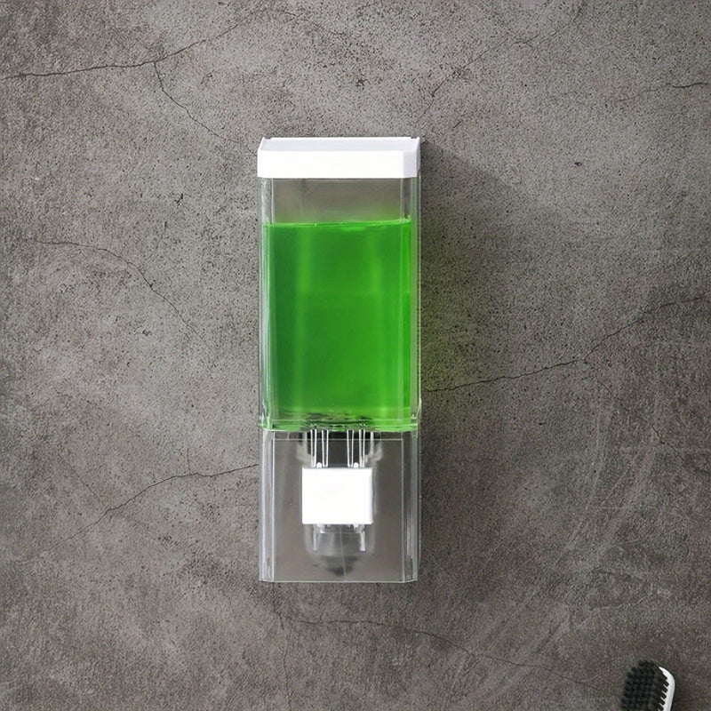 1Pc Dispensador de jabón manual de pared: Máquina de jabón de mano de un solo cabezal para hotel de baño, fácil de usar, ahorra tiempo y esfuerzo Decoraciones de Halloween y Navidad