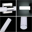 Luces LED para tocador, modernas lámparas de baño de acero inoxidable sobre espejo como iluminación de maquillaje, apliques de pared para baño (8W 15.75 pulgadas)