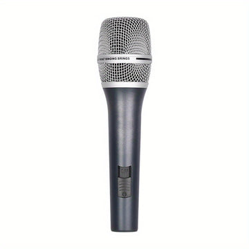 Micrófono dinámico de alta fidelidad profesional con cable XLR incluido, diseño de agarre metálico con interruptor de encendido/apagado, ideal para karaoke, canto, discursos públicos, juegos, micrófono de karaoke. Micrófono profesional. Micrófono de meta
