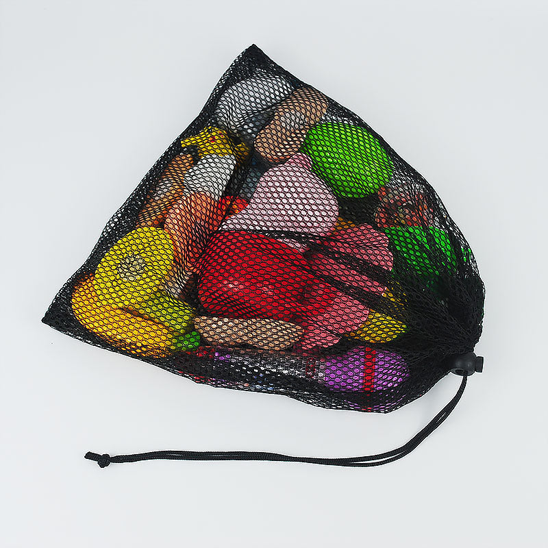 Bolsa de Almacenamiento con Cordón para Juguetes de Playa, Organizador de Baño, Bolsa de Malla Utilitaria Negra para Gafas de Buceo y Más – Tu Ayudante del Hogar