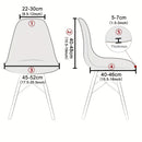 Juego de 2/4 Fundas Lavables para Sillas con Estampado, Cubre Sillas Elásticas Eames para Comedor