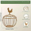 Cesta para huevos de gran capacidad, ideal para almacenar aproximadamente 30 huevos y patos en la cocina. Cuenta con malla metálica, asa para transportar y es fácil de limpiar. Perfecta para granjas y cocinas.