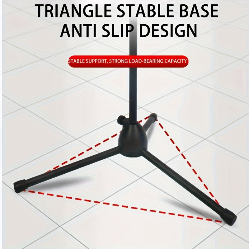 Soporte de Micrófono Profesional de Trípode Resistente con Altura Ajustable, Base Robusta - Para Estudio en Casa, Escenario En Vivo, Podcasts, Grabación, Karaoke, Oficina - Compatible con Micrófonos Dinámicos/Condensadores (), Soporte Versátil para Micro