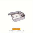 Bandeja de Desinfección de Acero Inoxidable para Uso Comercial/Residencial con Tapa, Dental, Cocina y Baño - Placa Cuadrada Fácil de Limpiar, Sin Necesidad de Electricidad - Modelo 201, Utilitario de Cocina Moderno, Construcción de Alta Calidad, Higiene