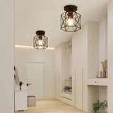 Araña de techo estilo industrial retro rural con base para bombilla E27 para pasillo, cocina, entrada y escalera (sin bombilla)