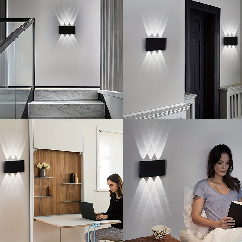 Lámpara de pared LED con luz hacia arriba y abajo, iluminación interior AC85-265V, 1 unidad