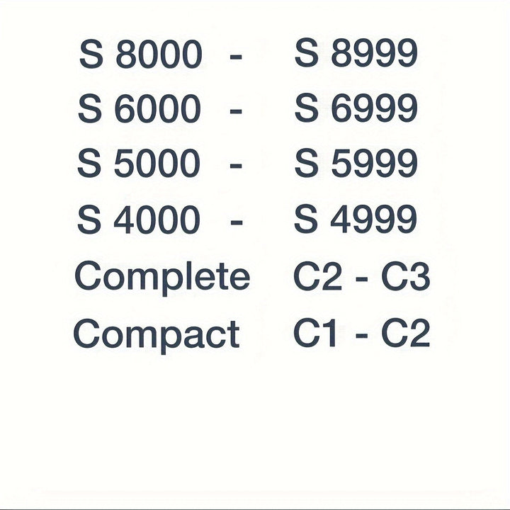 Filtros de reemplazo de alta calidad para aspiradoras de barril, diseñados específicamente para funcionar con varios modelos de Miele, incluyendo S4, S5, S6, S8, S8000, S8999, S6000, S6999, S5000, S5999, S4000, S4999, Complete C2, Complete C3, Compact C1