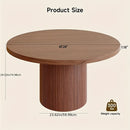 1pc Mesa Redonda de 47 Pulgadas, Base de Madera Estilo Moderno Granja para Cocina o Sala, Apta para 4 Personas, Color Nogal