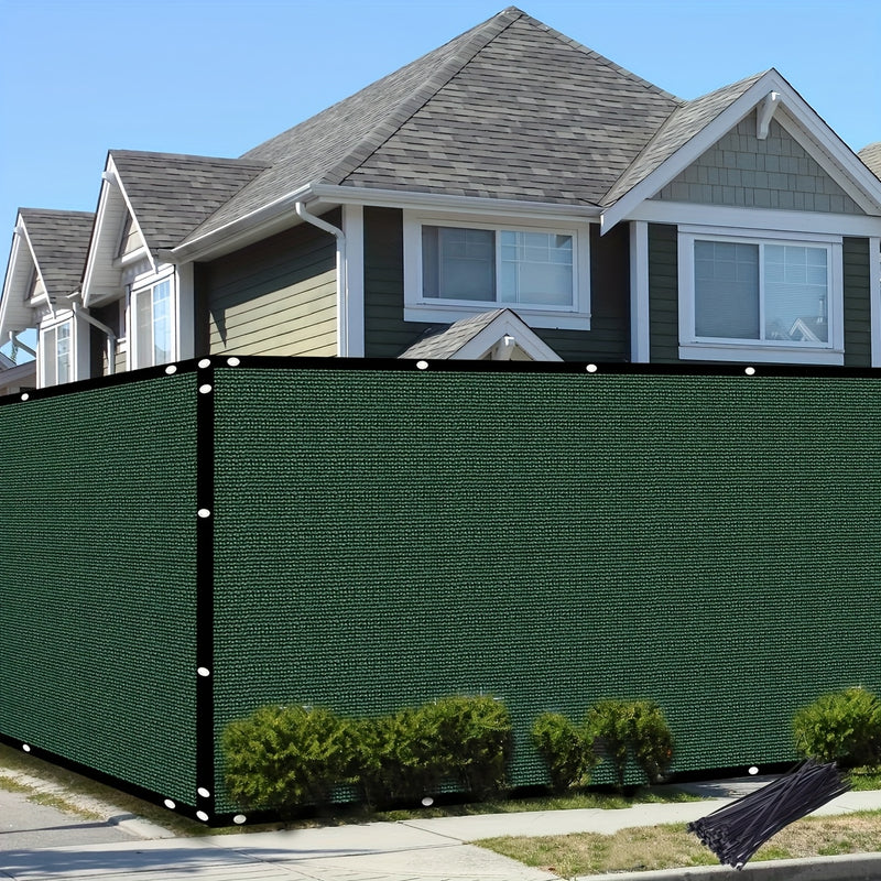 1pc Pantalla de Privacidad Verde Resistente - Malla Plástica Duradera para Viento, Sombra y Barrera para Jardín, Patio o Balcón - Uso Interior/Exterior, Sin Necesidad de Electricidad, Material Resiliente para Colgar en Cercas, Mejora del Espacio Exterior