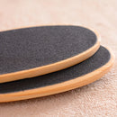Piedra pómez con mango de madera, agente de eliminación de heridas, piedra pómez y raspador de talón de doble cara para eliminar la luz muerta beige, herramientas de cuidado de pies para uso en casa y salón.